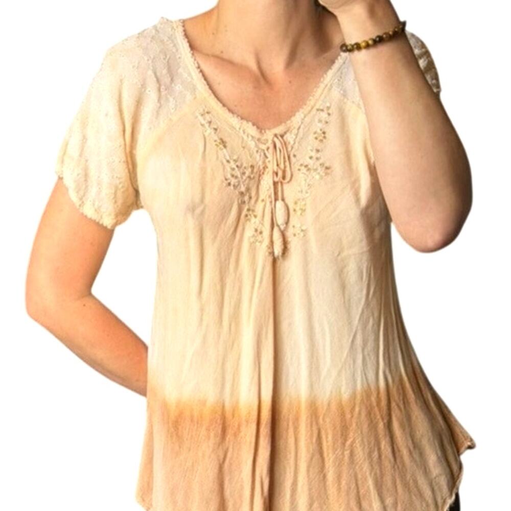✨ Fairycore Embroidered Woodland Tunic